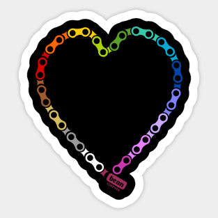 Bicycle chain heart Sticker